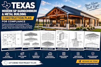 texas modern sip bardominuim metal building construction plan for compliance