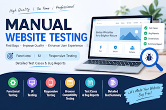 manually test your website and report bugs
