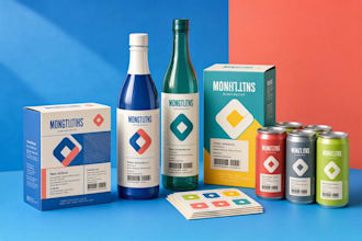 design eye catching can and bottle packaging for beverages