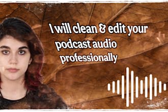 do professional podcast audio cleaning and editing