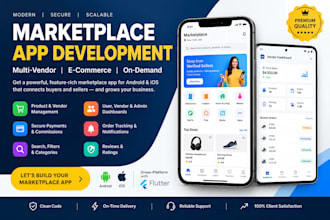 build a marketplace app, multi vendor ecommerce app and marketplace website