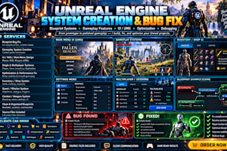 create unreal engine 5 blueprint systems and fix bugs