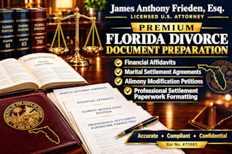 prepare florida alimony modification petition and documents court ready