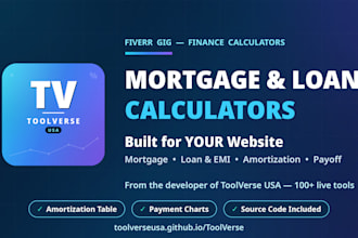 build a mortgage or loan calculator for your website