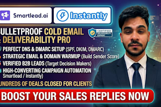 fix email deliverability and setup cold email campaign in instantly ai,smartlead