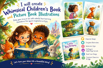 do whimsical book, children book illustration
