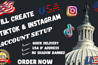 create usa tiktok account, usa facebook, usa instagram, instagram usa account