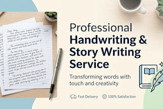 handwriting hand written story writing creative writing copy typing