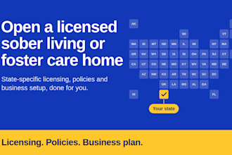 setup state specific sober living and foster care facility business