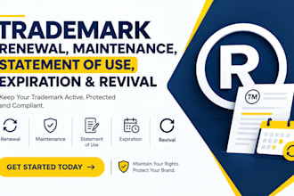 handle trademark renewal maintenance statement of use and expiration