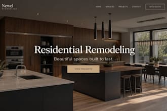 build squarespace remodeling contractor  wix website renovation project leads