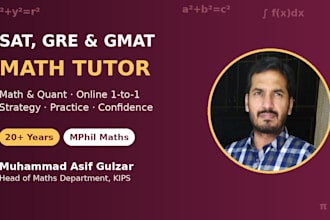 be your online math tutor for sat, gre and gmat exam prep
