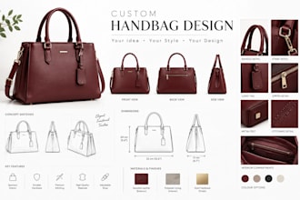 design a custom handbag based on your idea or brand style