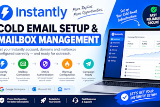 set up instantly and manage your cold email mailboxes