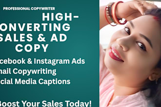 write high converting facebook ad copy and sales copywriting
