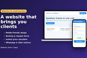 build a modern business website with a booking form