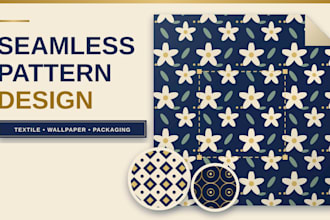 create seamless patterns for textiles, wallpaper, packaging and branding