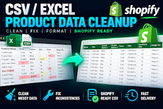 convert your supplier CSV or excel file to shopify