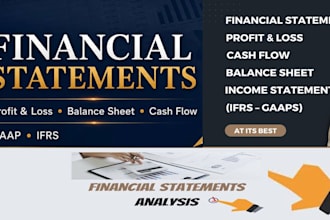prepare financial statements and analysis for  business