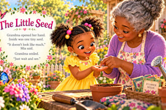 illustrate beautiful children story book illustrations and comic illustrations