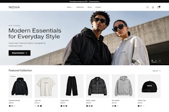 design clothing shopify store, streetwear website, y2k fashion store