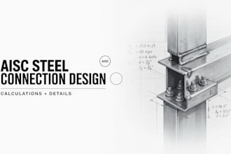 design aisc steel connections with calculations and details