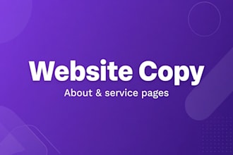 be your website copywriter for about, home and service pages