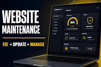 maintain your website, fix issues and update content