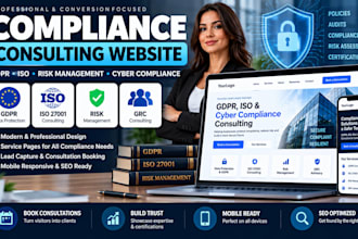 design compliance consulting website for gdpr iso cyber risk firms data security