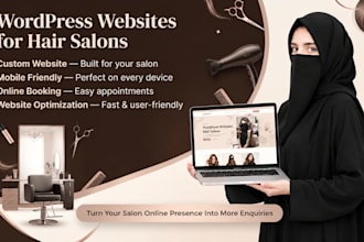 design a hair salon website in wordpress