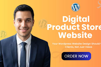 build a wordpress website digital download store to sell digital products