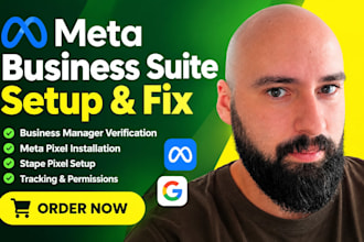 setup fix meta business suite verify business manager via stape pixel instailing