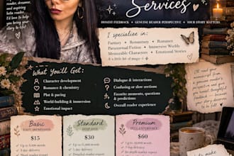 beta read your fantasy, romance, or romantasy manuscript