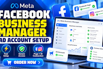 create facebook business manager and setup fb ad account