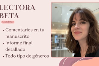 haré de lector beta de tus novelas y ensayos