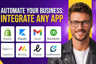 integrate shopify kajabi gmail quickbooks typeform monday flodesk leadconnector