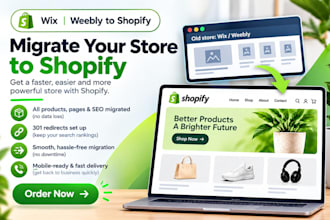 migrate your wix or weebly store to shopify with scroll animations