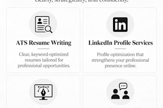 help with resume, linkedin profile and interview prep