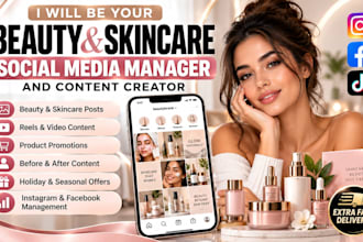 be your beauty skincare social media manager and content creator