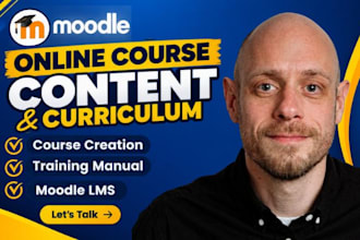 create online course content, e learning curriculum and training manual