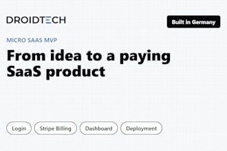 build your micro saas mvp with login, payments and dashboard