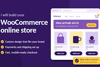 design a custom woocommerce ecommerce website