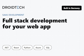 develop or extend your saas web application as a full stack developer