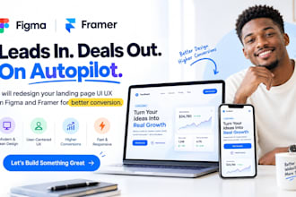 redesign your landing page UI UX in figma and framer for better conversion