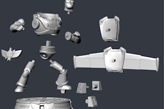 model detailed toy and doll in zbrush, articulated toy, bjd joint, stl printing