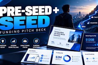 create a pre seed and seed funding pitch deck for startup founders