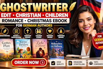ghostwriter edit christian children romance christmas ebook for german authors