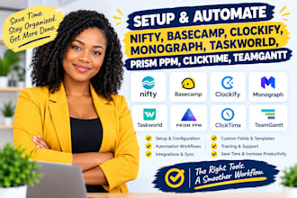 nifty, basecamp, clockify, monograph, taskworld, prism ppm, clicktime, teamgantt