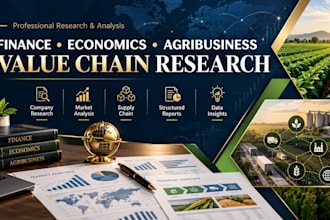 do finance, economics, agribusiness, corporate and value chain research analysis