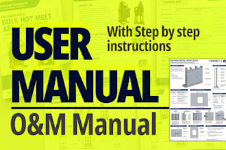 write industrial equipment manuals and installation guides